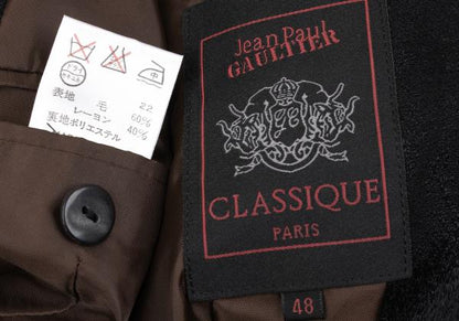 Jean Paul GAULTIER CLASSIQUE Wool Jacket Black Size 48