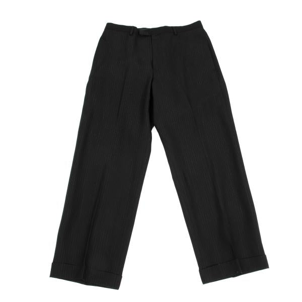 Jean Paul GAULTIER HOMME Rayon Lame Pants Black Size 48