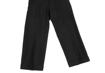 Jean Paul GAULTIER HOMME Rayon Lame Pants Black Size 48
