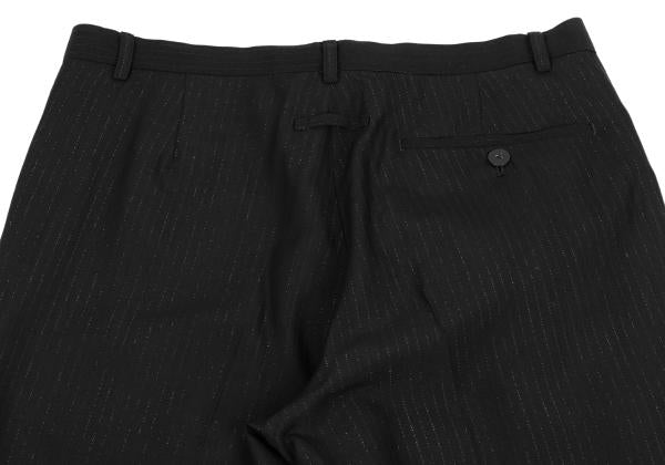 Jean Paul GAULTIER HOMME Rayon Lame Pants Black Size 48