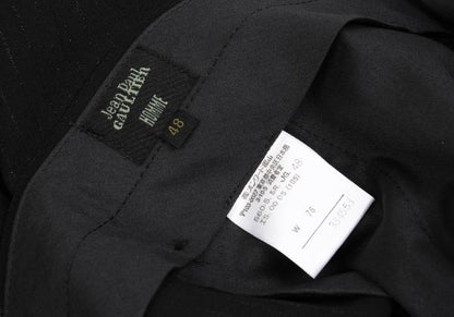 Jean Paul GAULTIER HOMME Rayon Lame Pants Black Size 48