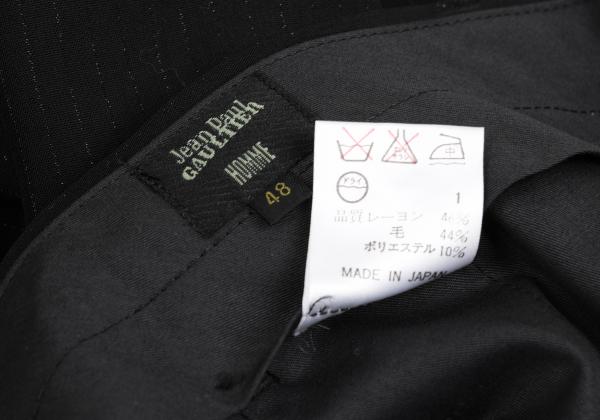 Jean Paul GAULTIER HOMME Rayon Lame Pants Black Size 48