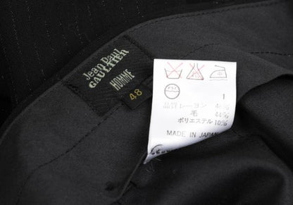 Jean Paul GAULTIER HOMME Rayon Lame Pants Black Size 48
