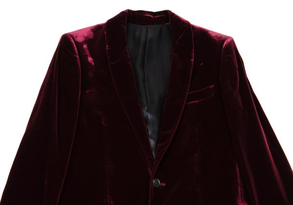 Jean Paul GAULTIER HOMME Velvet Jacket Bordeaux Size 48