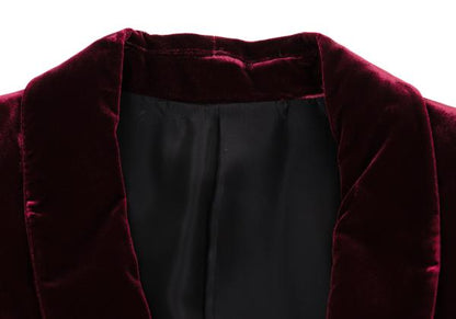 Jean Paul GAULTIER HOMME Velvet Jacket Bordeaux Size 48