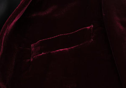 Jean Paul GAULTIER HOMME Velvet Jacket Bordeaux Size 48