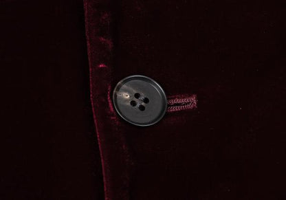 Jean Paul GAULTIER HOMME Velvet Jacket Bordeaux Size 48