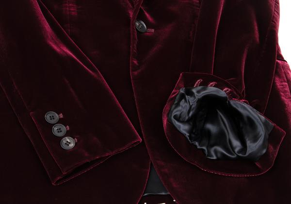 Jean Paul GAULTIER HOMME Velvet Jacket Bordeaux Size 48