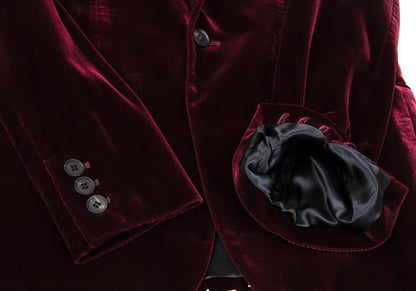 Jean Paul GAULTIER HOMME Velvet Jacket Bordeaux Size 48