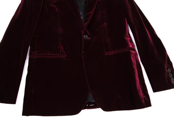 Jean Paul GAULTIER HOMME Velvet Jacket Bordeaux Size 48