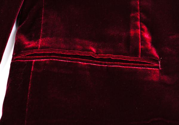 Jean Paul GAULTIER HOMME Velvet Jacket Bordeaux Size 48