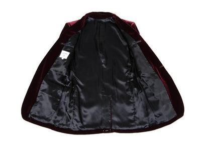 Jean Paul GAULTIER HOMME Velvet Jacket Bordeaux Size 48