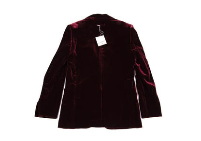 Jean Paul GAULTIER HOMME Velvet Jacket Bordeaux Size 48
