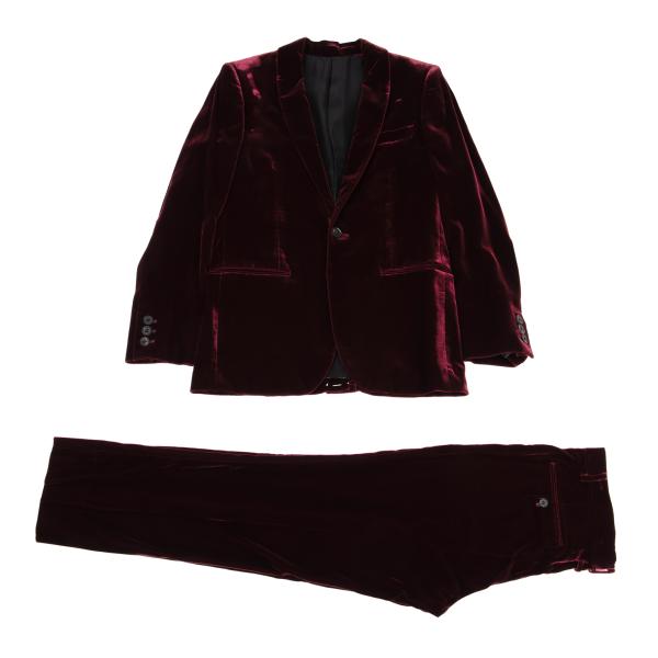 Jean Paul GAULTIER HOMME Velvet Jacket Bordeaux Size 48