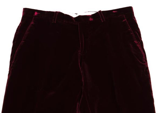 Jean Paul GAULTIER HOMME Velvet Tapered Pants Red Size 48