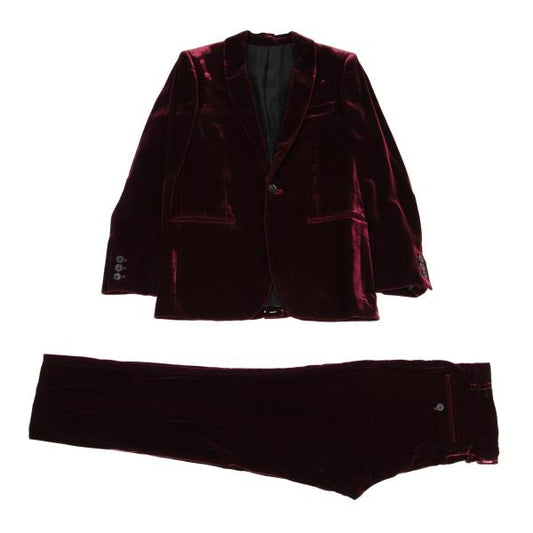 Jean Paul GAULTIER HOMME Velvet Set Up Bordeaux Size 48