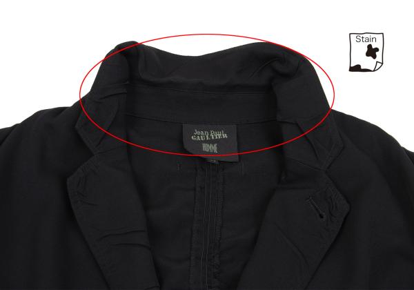 Jean Paul GAULTIER HOMME Wool Rayon Jacket Black Size 48