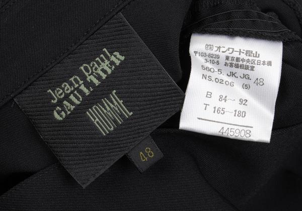 Jean Paul GAULTIER HOMME Wool Rayon Jacket Black Size 48