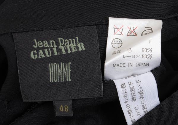 Jean Paul GAULTIER HOMME Wool Rayon Jacket Black Size 48