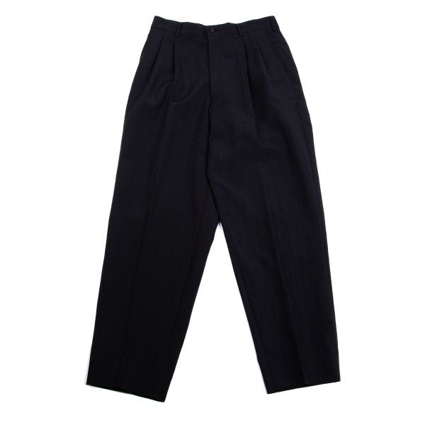 COMME des GARCONS HOMME Dark Gray Wool Pleated Pants Size S