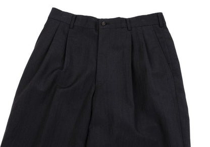 COMME des GARCONS HOMME Dark Gray Wool Pleated Pants Size S