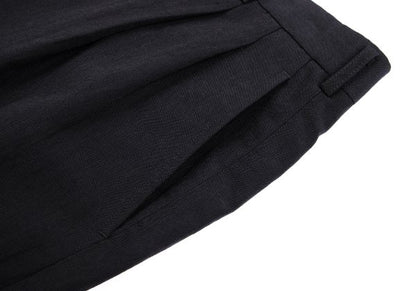 COMME des GARCONS HOMME Dark Gray Wool Pleated Pants Size S