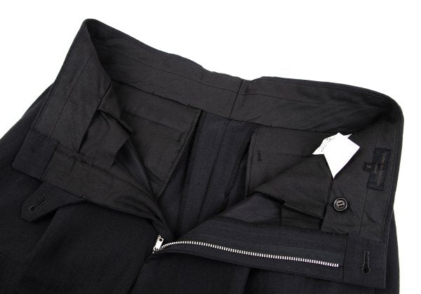 COMME des GARCONS HOMME Dark Gray Wool Pleated Pants Size S