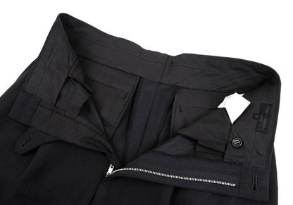 COMME des GARCONS HOMME Dark Gray Wool Pleated Pants Size S