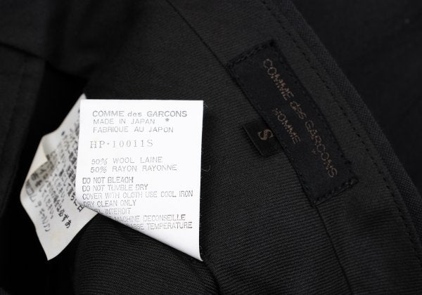 COMME des GARCONS HOMME Dark Gray Wool Pleated Pants Size S