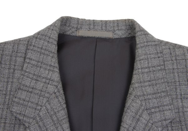 COMME des GARCONS HOMME Wool Cotton Check Jacket Gray Size M