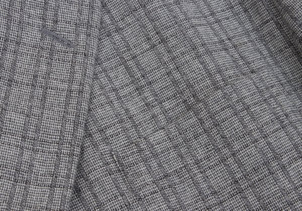 COMME des GARCONS HOMME Wool Cotton Check Jacket Gray Size M
