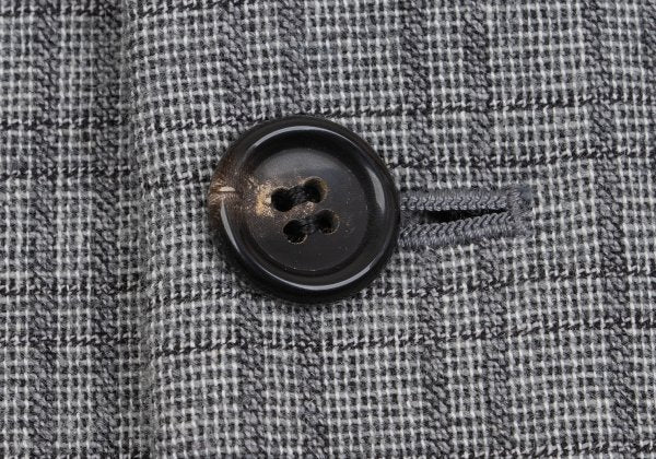 COMME des GARCONS HOMME Wool Cotton Check Jacket Gray Size M