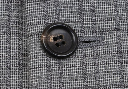 COMME des GARCONS HOMME Wool Cotton Check Jacket Gray Size M