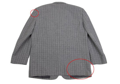 COMME des GARCONS HOMME Wool Cotton Check Jacket Gray Size M