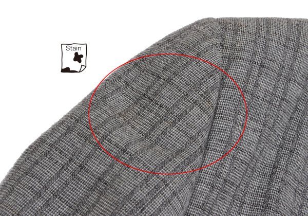 COMME des GARCONS HOMME Wool Cotton Check Jacket Gray Size M