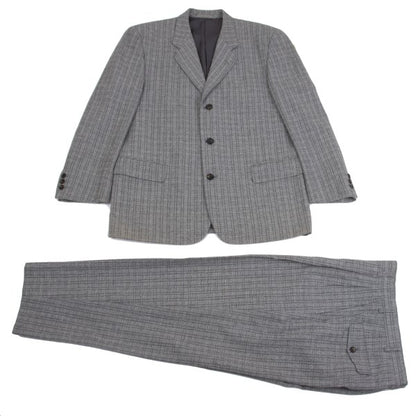 COMME des GARCONS HOMME Wool Cotton Check Jacket Gray Size M