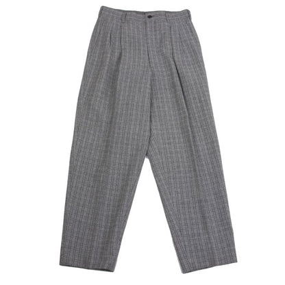 CDG HOMME Wool Cotton Check Weave Pants Gray Size S