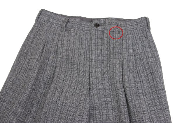 CDG HOMME Wool Cotton Check Weave Pants Gray Size S