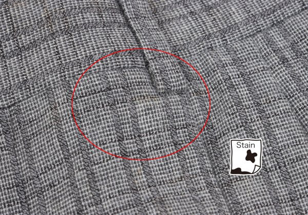 CDG HOMME Wool Cotton Check Weave Pants Gray Size S