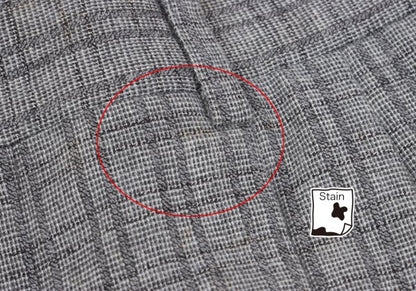 CDG HOMME Wool Cotton Check Weave Pants Gray Size S