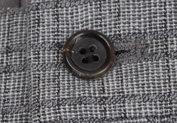 CDG HOMME Wool Cotton Check Weave Pants Gray Size S