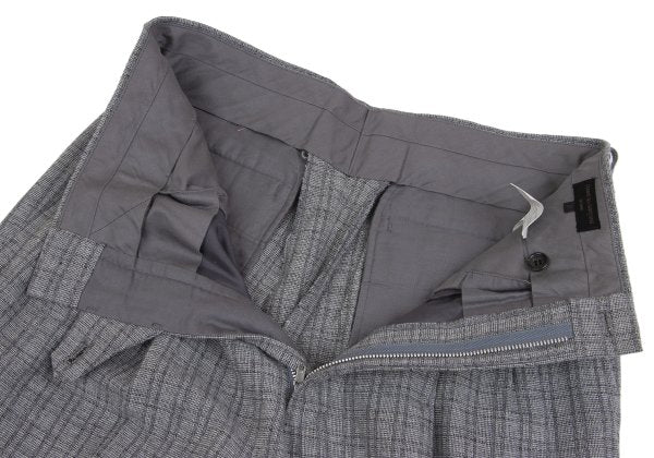 CDG HOMME Wool Cotton Check Weave Pants Gray Size S