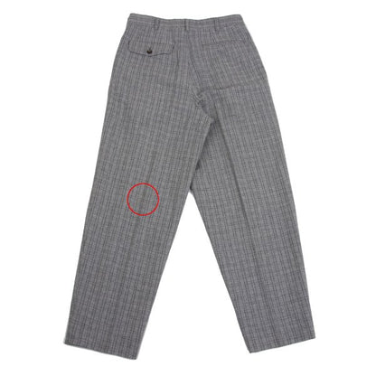 CDG HOMME Wool Cotton Check Weave Pants Gray Size S