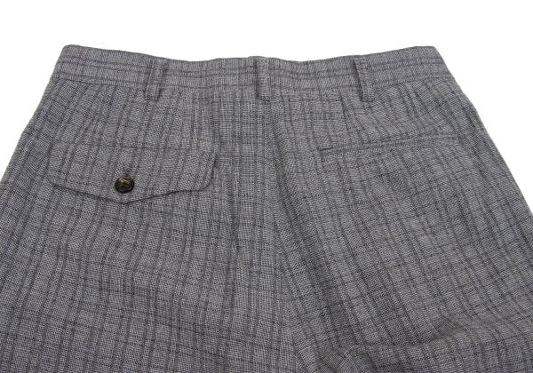CDG HOMME Wool Cotton Check Weave Pants Gray Size S