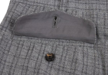 CDG HOMME Wool Cotton Check Weave Pants Gray Size S