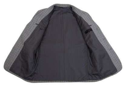 COMME des GARCONS HOMME Gray Wool Cotton Check Jacket Size M