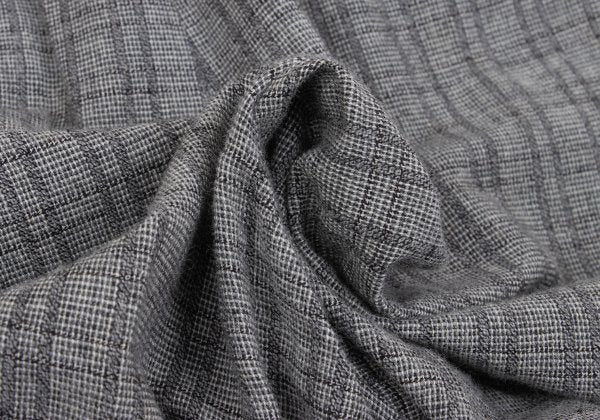 COMME des GARCONS HOMME Gray Wool Cotton Check Jacket Size M