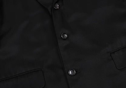 COMME des GARCONS HOMME Shiny Double Jacket Black Size M
