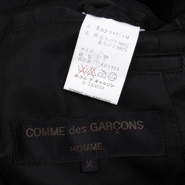 COMME des GARCONS HOMME Shiny Double Jacket Black Size M