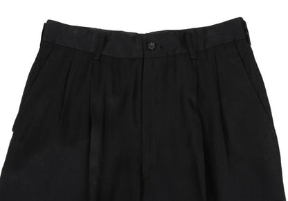 CDG HOMME Cupro Shiny Hem Rib Pants Black Size S